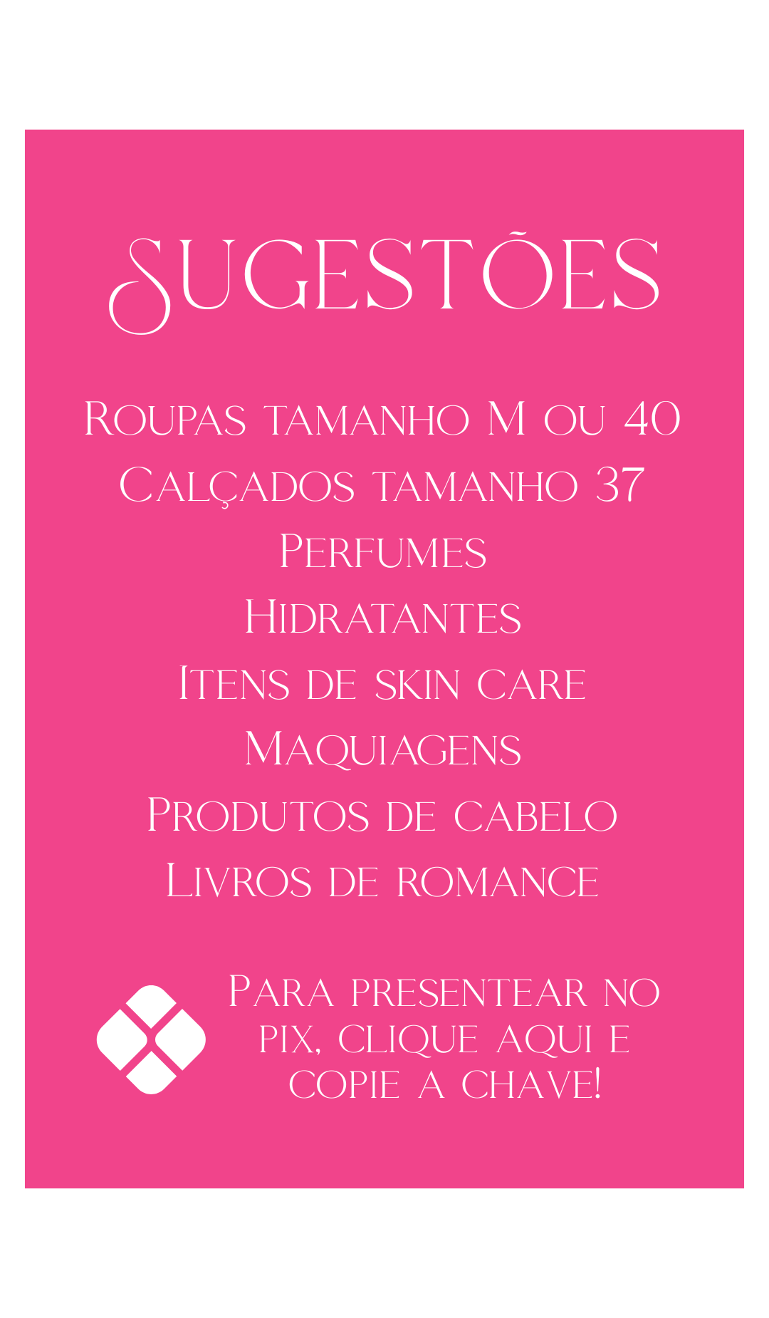 Sugestões de presente