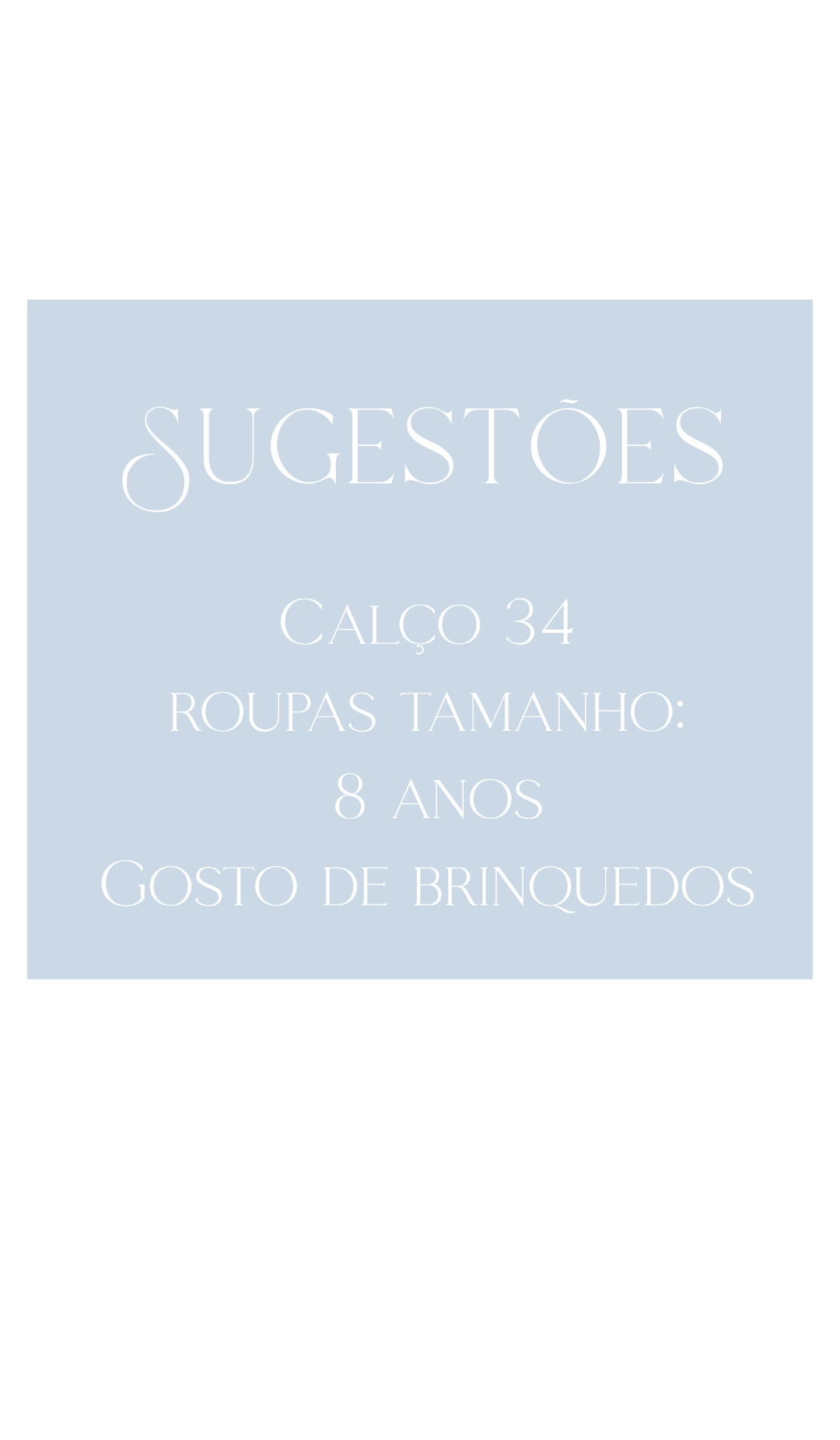Sugestões de presente